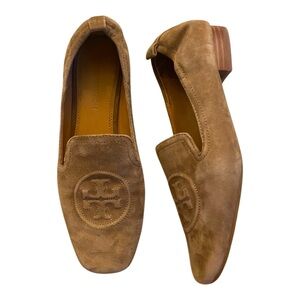 Tory Burch Tan Suede Loafers